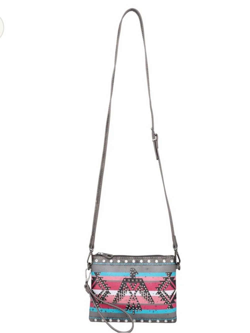 Montana West Aztec Collection Crossbody Clutch - Picture 2 of 10